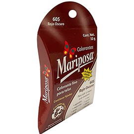 Colorante Mariposa Cristales 32 grs 605 Rojo Oscuro