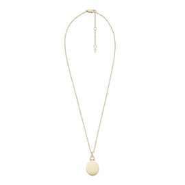 Fossil Necklace for Women Drew, Length: 420mm+50mm, Width: 24.9mm, Height: 15.6mm Gold Stainless Steel Necklace, JF04173710
