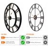 Evursua 24 inch Thicken & Heavy Large Metal Wall Clocks