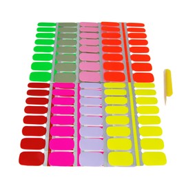 Nail Stickers Full Nail Wraps for Women 8 Sheets 128pcs Self-Adhesive Nail Designs Suncolor Hair (G23)