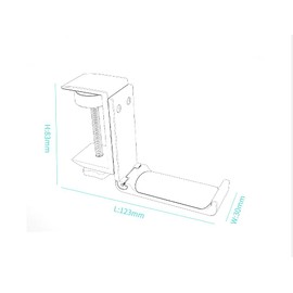 THJOPOKEEL 1Pcs Aluminum Backpack Hanger Desk, Headphone Hanger Clamp Hook Desk Bag Hanger, Foldable Headphone Stand Hanger Holder, Non-Slip Desk Hook Space Save Universal Under Desk Clamp Hook Mount