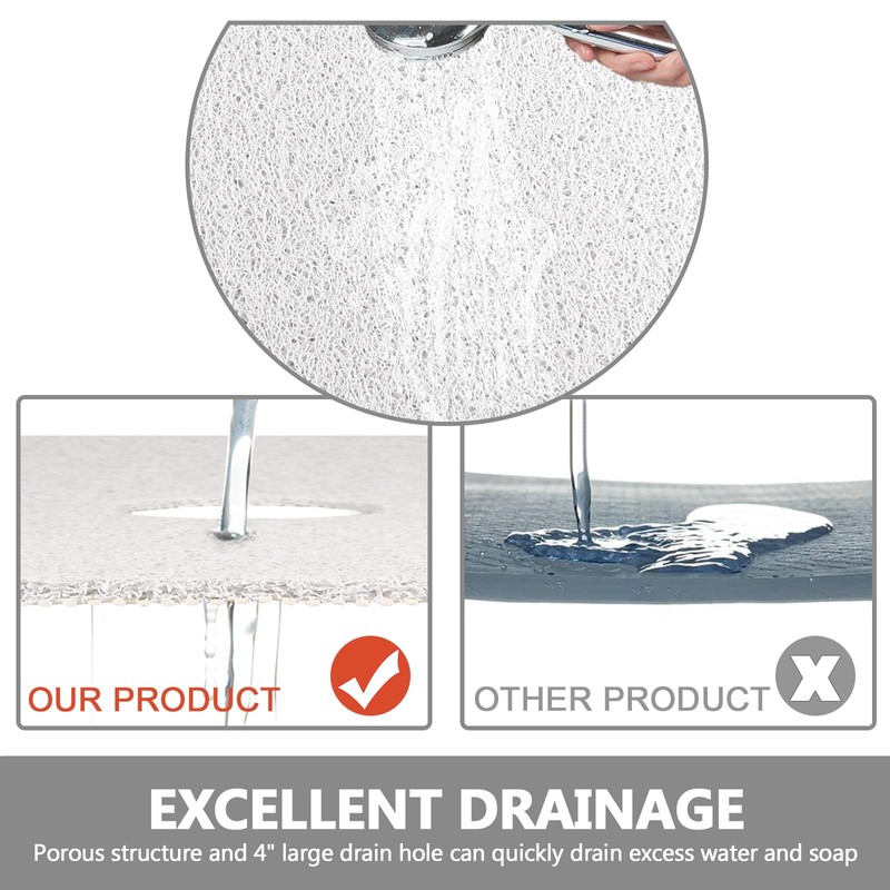 Square Shower Mat Non Slip: 36 x 36 Inch Extra
