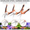 4 Pack Garden Pruning Shears Set,Heavy Duty Garden Bypass Pruning