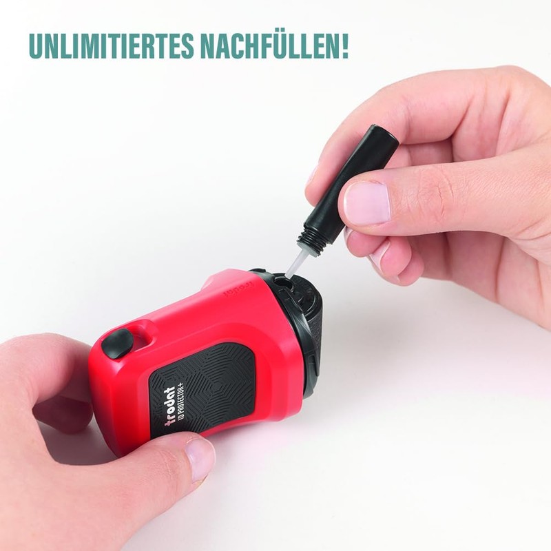 Trodat ID Protector+ Rollerball Pen (Red) - Privacy Roller Stamp