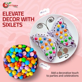 NY Spice Shop Assorted Sixlets Candy - 3 Pound Holiday Chocolate Balls - Assorted Themed Candies for Holiday Snack Mix Treats, Seasonal Candy Buffet & Party Favor