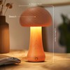 LONRISWAY 2 Pack Wooden Mushroom Night Light, Portable Cordless Small