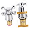 DOITOOL Cross Arm Faucet Handle Tap Head Replacement 2pcs Handle