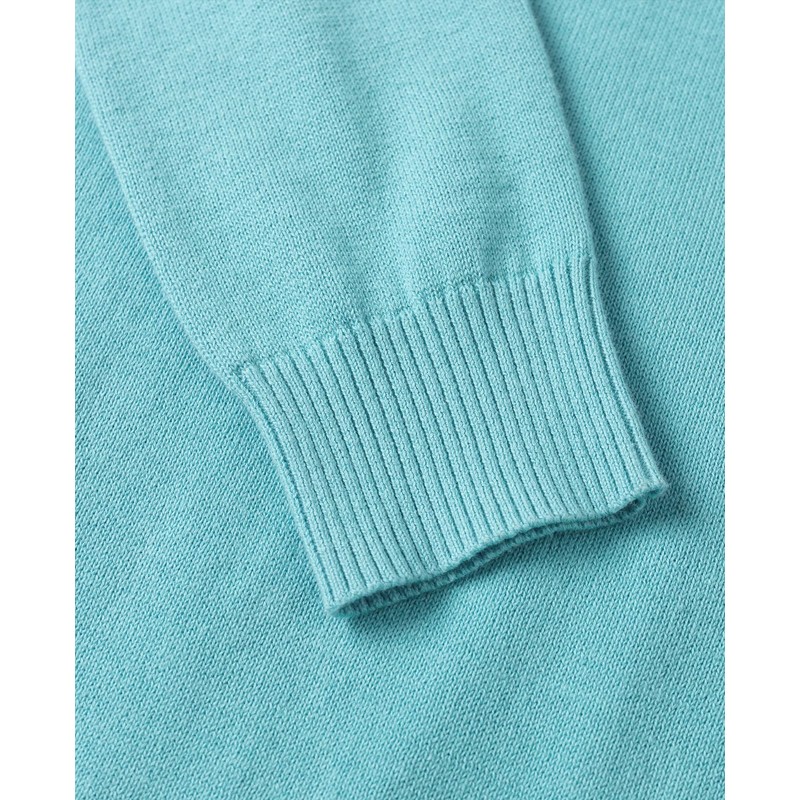 QUALFORT - Suéter de punto suave 100% algodón para mujer,