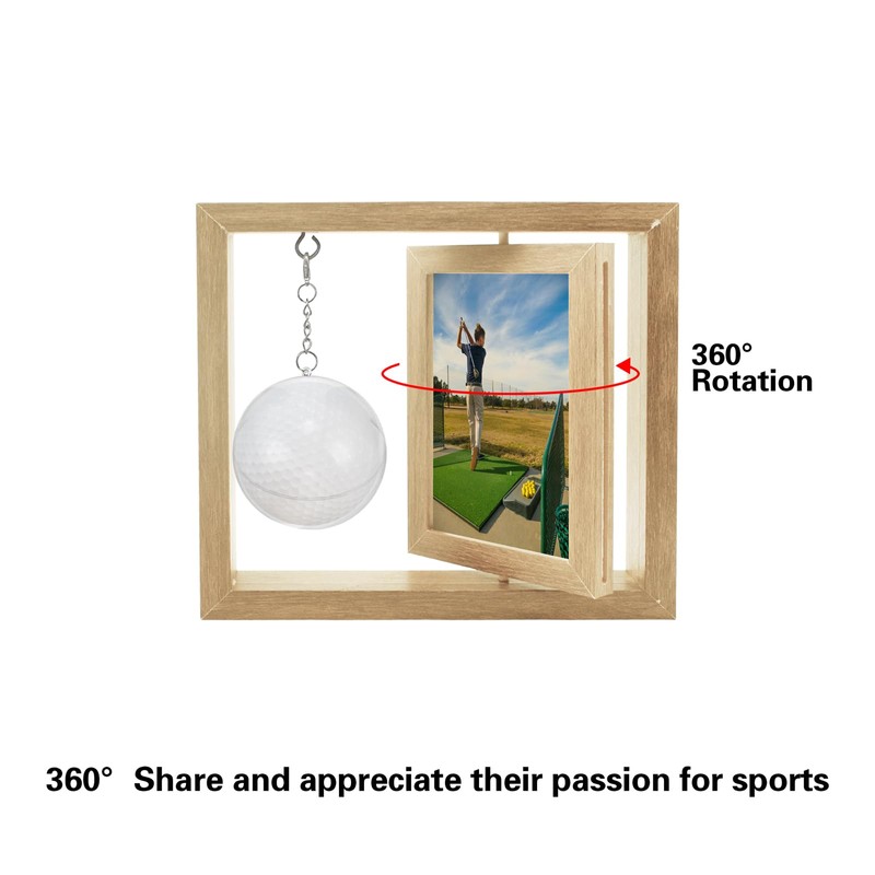 Golfball Display Frame Including Clear Round Golfball Display Box &