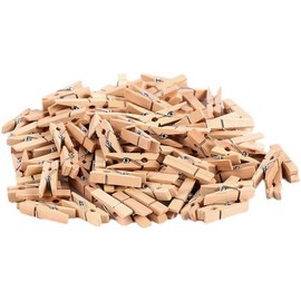 LOYELEY Wooden Clips, Mini Wooden, 1.4 inches (35 mm), 50 Pieces, Wood Clips, For Photos, Cross Pins, Maps, Cork Board, For Fixing, Office Supplies, Paper Clips, Decorative, DIY, Bulletin Board, Stylish (Wood)