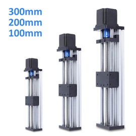 Linear Rail 100/200/300mm GGP Linear Stage Actuator with Square Linear Rails Mini Slide Table and Nema23 Stepper Motor for DIY CNC Router Milling Machine