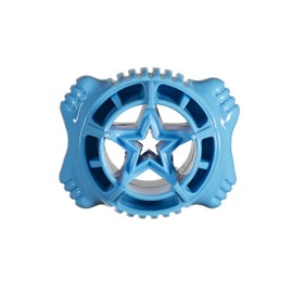 HERO Made in USA Soft Rubber Bone Ball Dog Toy, Medium, Blue