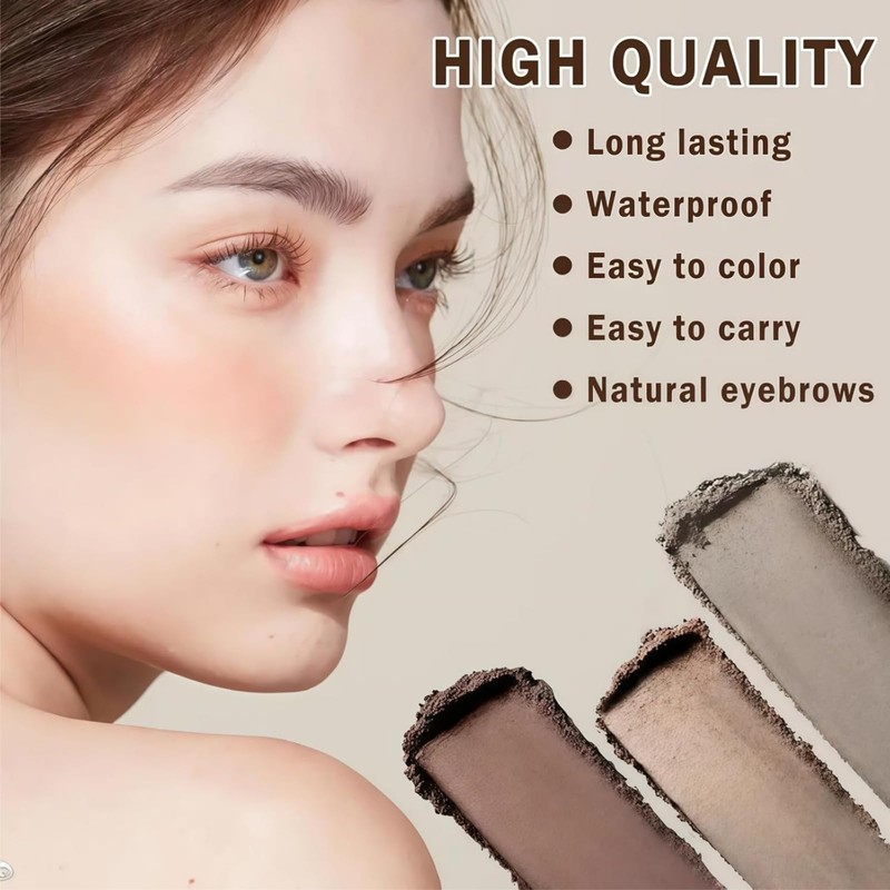 Eyebrow Stamp Kit,Light Brown Eyebrow Tint & Powder with Stencil