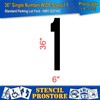 Pavement Stencils - 36 inch Single Number Stencil {Wide} -