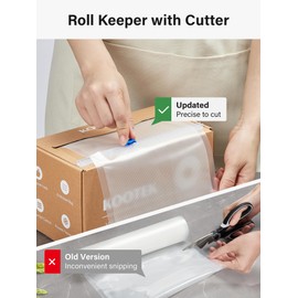 Kootek 8" x 150' Vacuum Sealer Bags Roll for Food with Cutter Dispenser, Commercial Grade Vacuum Seal Bags, BPA Free, Customized Size Food Bags for Storage, Meal Prep and Sous Vide