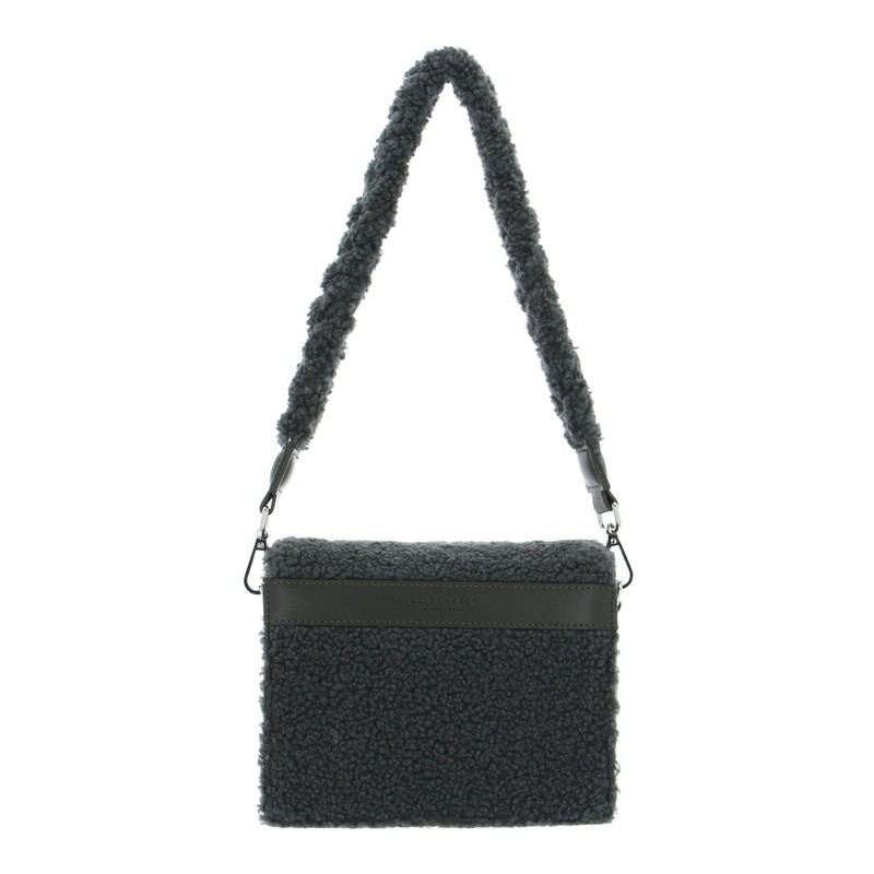 SEIDENFELT MANUFAKTUR Hellvi Crossbody Bag With Teddy Chain Anthracite, anthracite