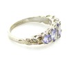 Sterling Silver Ladies Tanzanite 5 Stone Ring - Size S