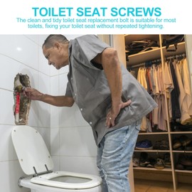 SHINEOFI 2pcs Stainless Steel Toilet Seat Screws Round Head Bolts for Toilet Tank Fixing Sturdy Accessories Easy Installation for Bathroom