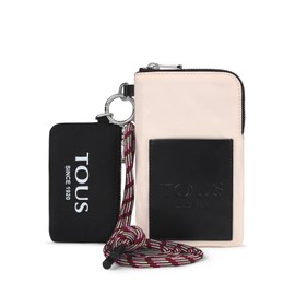 TOUS Women's Empire Soft Nude and Black Mobile Case and Mini Toiletry Bag, Beige, Talla única