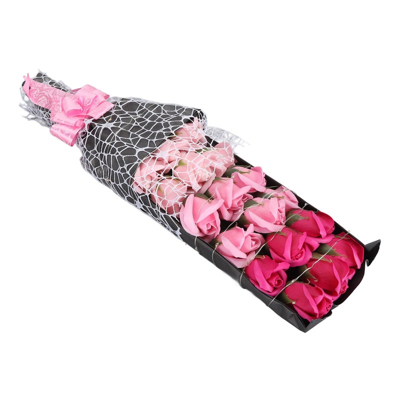 LED Artificial Rose Flowers Fake Roses Bouquet Light Up Forever