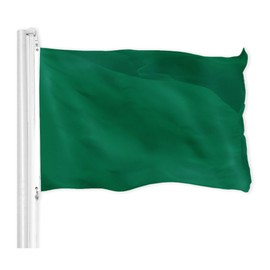 G128 Solid Dark Green Color Flag 3x5 FT 150D Printed | 3x5 feet | Printed 150D – Indoor/Outdoor, Vibrant Colors, Brass Grommets, Quality Polyester, Much Thicker More Durable Than 100D 75D Polyester