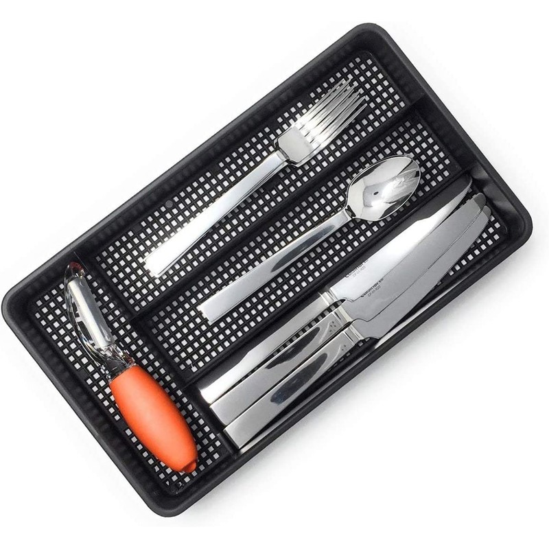 Dial Industries Small Cutlery, Utensil, Silverware Kitchen Drawer Organizer Tray,