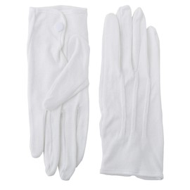 Sandai High Breath Cotton Extra Men's Anti-Slip Formal Gloves Cotton Gloves Set for Taxi Bus Drivers Drivers Driving School Instructors Technicians S White (1 Pair)