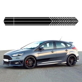 1Pair Car Sticker Sports Racing Stripe Graphic Stickers Body Side Door Vinyl Decals Auto Decoration