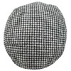 Atano Mens Traditional Flat Cap Black & White Check 60cm