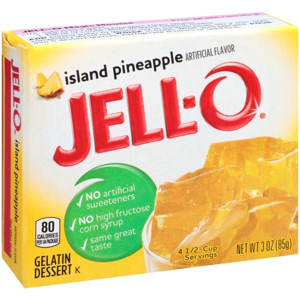 Jell-O Island Pineapple, Gelatin Dessert 3.0 oz