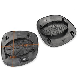 DOTCOM 2pcs Dash Speaker Grille Cover Fit Chevy Blazer 1998-2005, Fit S10 Pickup 1998-2004, Fit GMC Jimmy Sonoma Oldsmobile Bravada 1998-2001 Black
