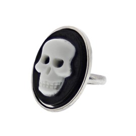 Zac's Alter Ego Adjustable Skull Cameo Ring - Alternative Gothic Jewellery