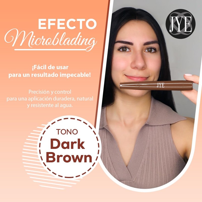 Plumón para Cejas Efecto Microblading, Dibujo pelo a pelo, Impermeable,