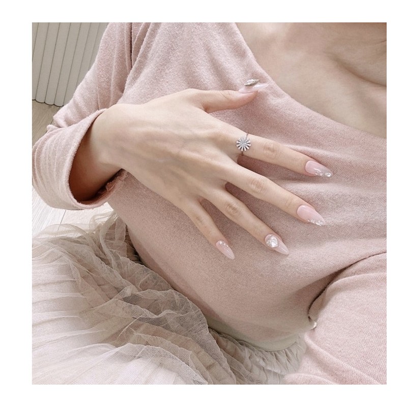 Syrup Heart Drop Nail - Mini Short Oval / 시럽