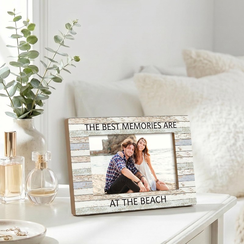 Beach House Decor Picture Frame 4x6 for Desk Table Room