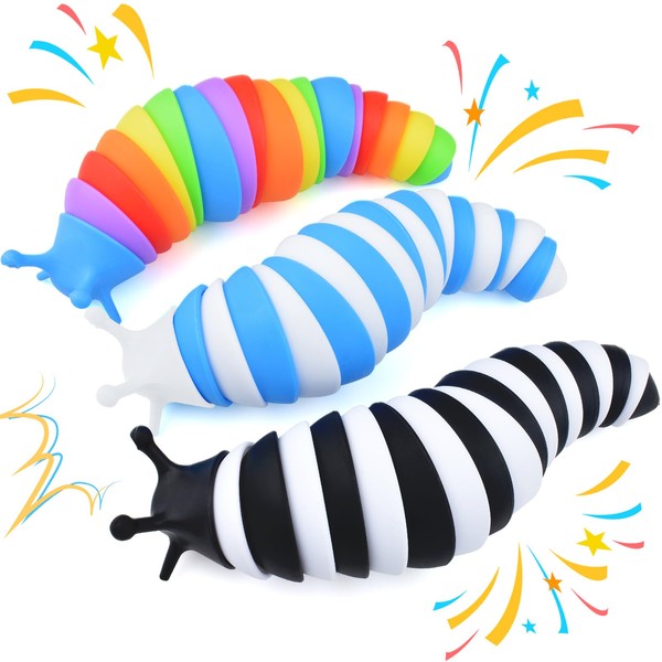 Cevioce Fidget Slug Toy, Sensory Slug Fidget Toy for Kids