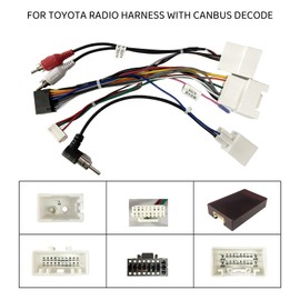 16Pin Wire Harness JBL Harness Adapter for Toyota Car Stereo Radio with Compatible Camry 2007 2011,Highlander Kluger 2007-2012,Pardo 2003-2009,Prius 2003-2009