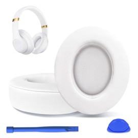 Replacement Ear Pads for Beats Studio 2 & Studio 3 Wired & Wireless Headphones, Ear Cushions, Ear Cups Cover Repair Parts (White)