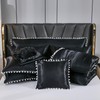 Bedorm Black Satin Bed in a Bag King Soft Fluffy