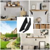 Shelf Bracket, Black, Metal Shelf Brackets, Pack of 2, 15