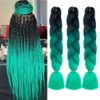 Braiding Hair Ombre Green 24 Inch Braid Hair Extensions Hot