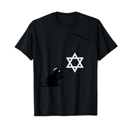 Hanukkah Cat Star Of David Toy Chanukah Jew Women Girls Kids T-Shirt