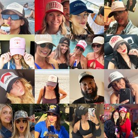 White Boy of The Year Vintage Trucker Hat | Premium Adjustable Snapback Baseball Hat for Men (US, Alpha, One Size, Red/Natural)