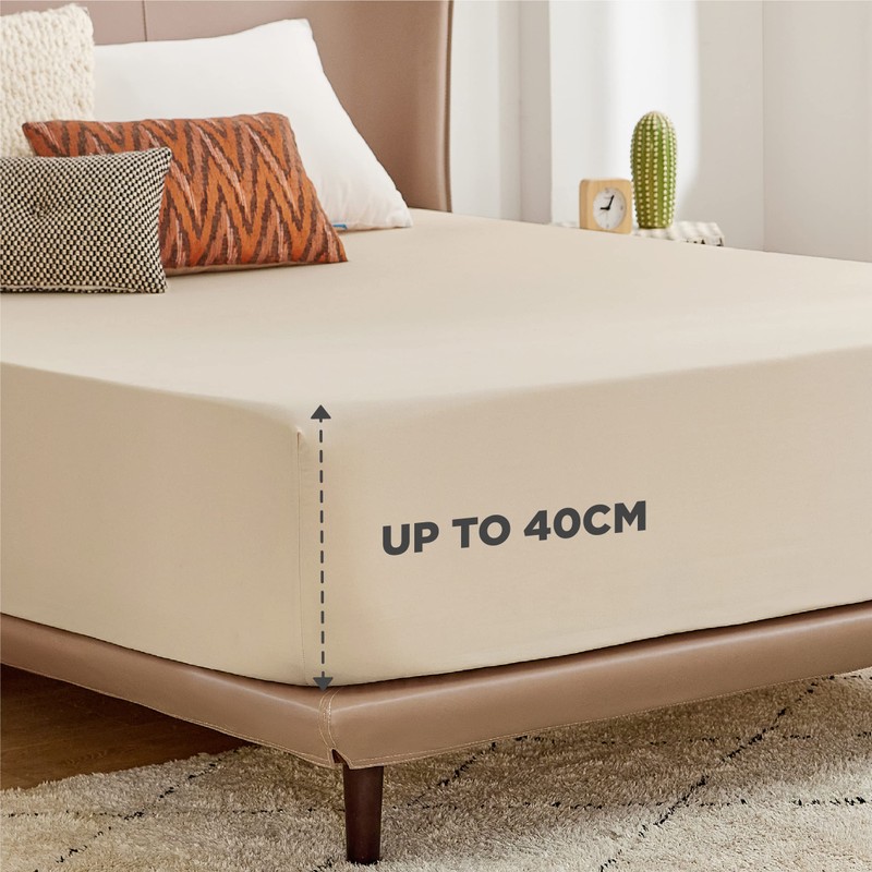 Bedsure King Size Fitted Sheets - Bed Sheets Extra Deep