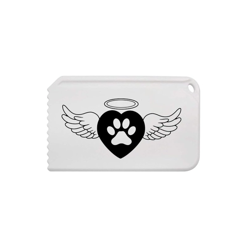 Azeeda 'Paw Print Angel Heart' Plastic Ice Scraper (IC00041378)
