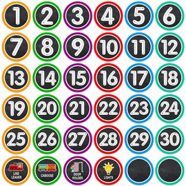 Fsaoor 36PCS Line Up Spots for Classroom Floor 4" Number Spot Markers Stickers Classroom Line-up Number Dots Stickers Floor Decals for Back to School Kindergarten Preschool Classroom Teacher Supplies