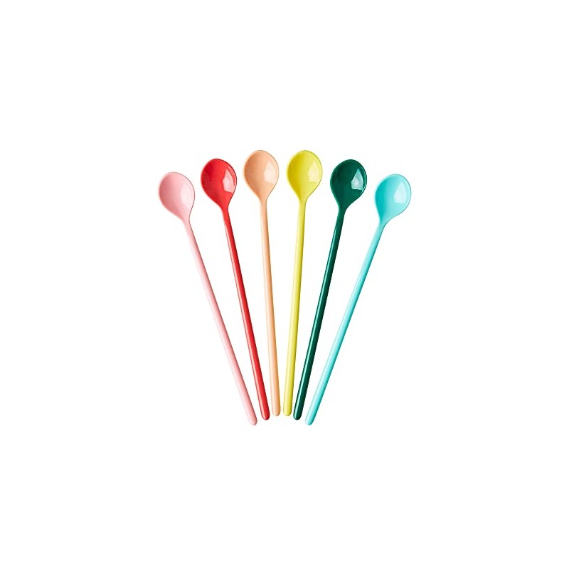 Rice Latte Spoon Melamine Dance Out Colours Set of 6