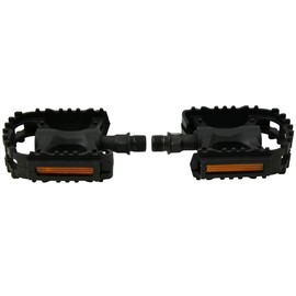 Children's Pedals for Puky Bicycles with Reflectors Small Bicycle Pedals Black Junior Lightweight (9/16 Inch Pedal Thread)