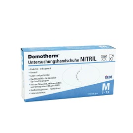 Domotherm nitrile examination gloves, variety of sizes, 100 pack. Disposable gloves/disposable gloves. 1101001 100