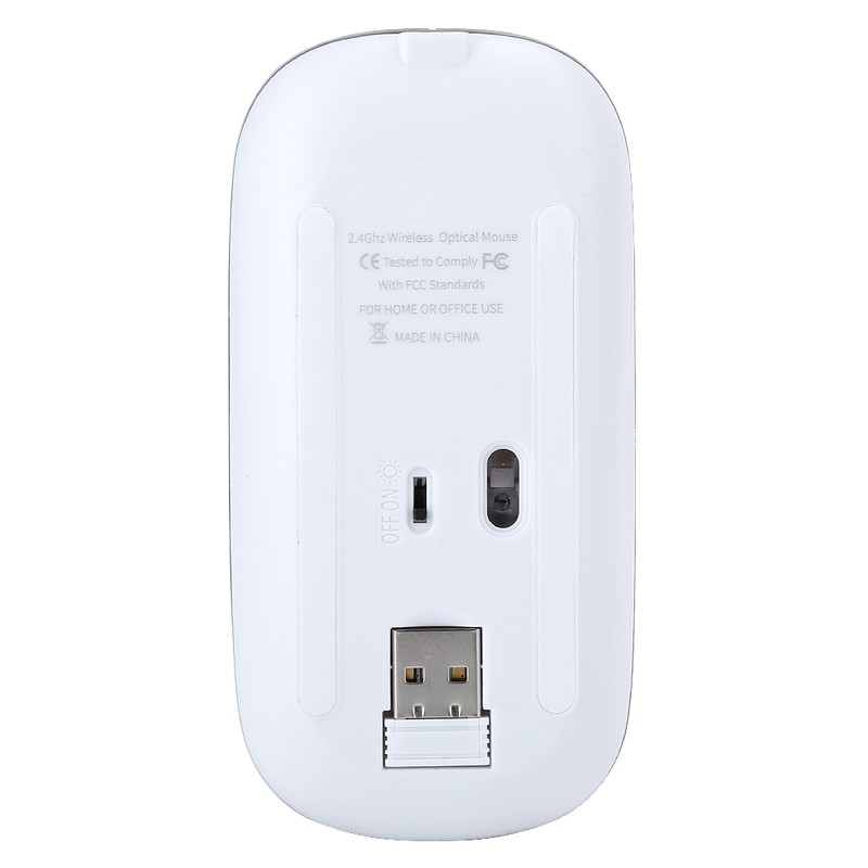 Wireless Mouse 2.4G Rechargeable USB Wireless Gaming Mouse with LED